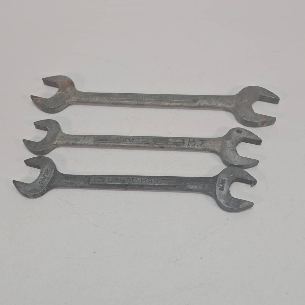 Craftsman 3 Piece SAE Open End Wrench Set =V= Series Made In USA